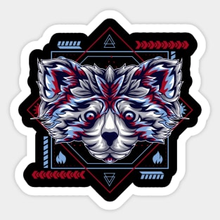 red panda cuteness Sticker